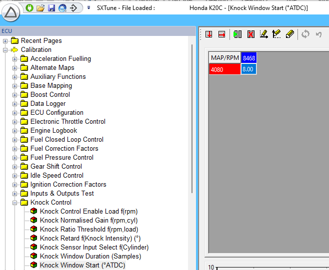 Knock Window Start map.