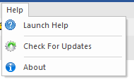 Help menu