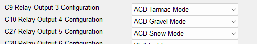 Optional ACD status light outputs